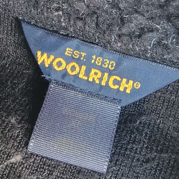 Woolrich 1/4 Zip Charcoal Black Polar Fleece Pullover Sweater Womens XL‎ - Picture 5 of 6